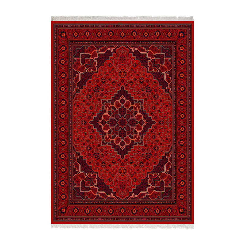 فرش ماشینی 1000 شانه زانیس زمینه قرمز لاکی حاشیه سرمه ای مدل چاپی فرش ماشینی 1000 شانه زانیس زمینه قرمز لاکی حاشیه سرمه ای مدل چاپی