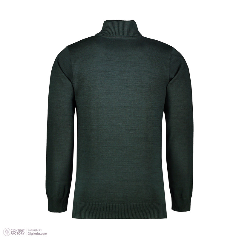 پلیور یقه اسکی مردانه تریکو پاییزان مدل PE700 رنگ یشمی