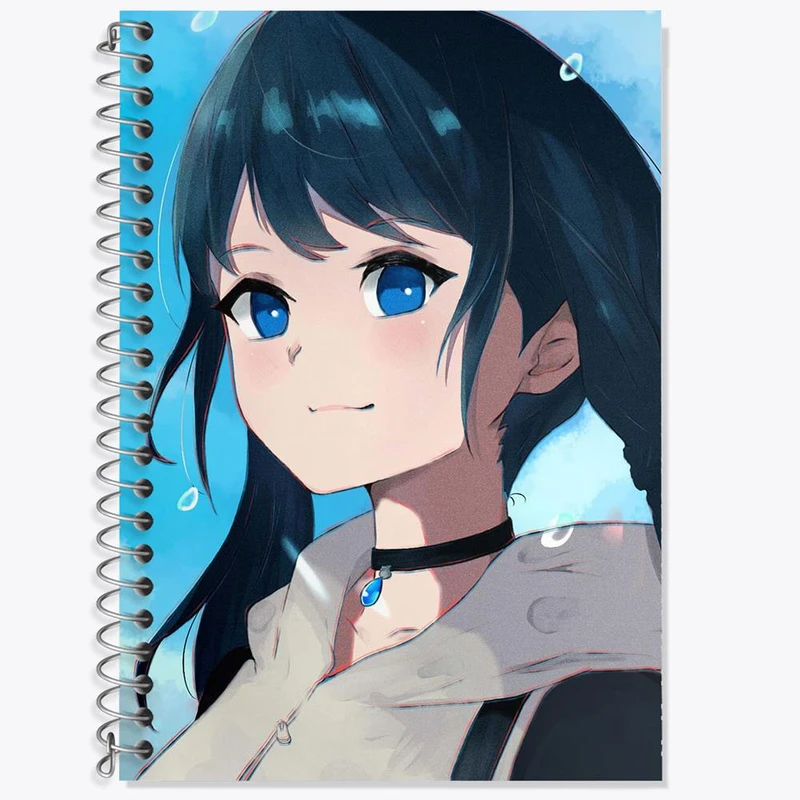 دفتر زبان 50 برگ خندالو مدل دو خط طرح هینا انیمه تغییر آب و هوا با تو کد 17636