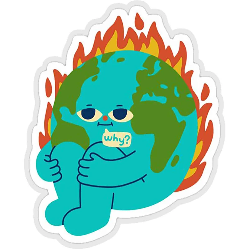 استیکر لپ تاپ طرح the earth is concerned کد ST1831