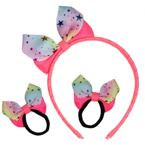 ست تل و کش مو دخترانه مدل خرگوشی مجموعه 3 عددی