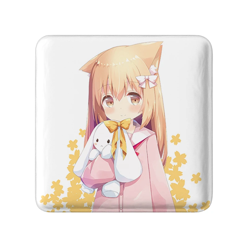 مگنت خندالو طرح دختر انیمه ای  مدل مربعی کد 18064