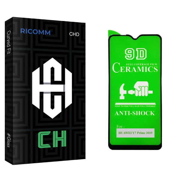محافظ صفحه نمایش 9D ریکام مدل CH glass مناسب برای گوشی موبایل هوآوی Y7 Prime 2019