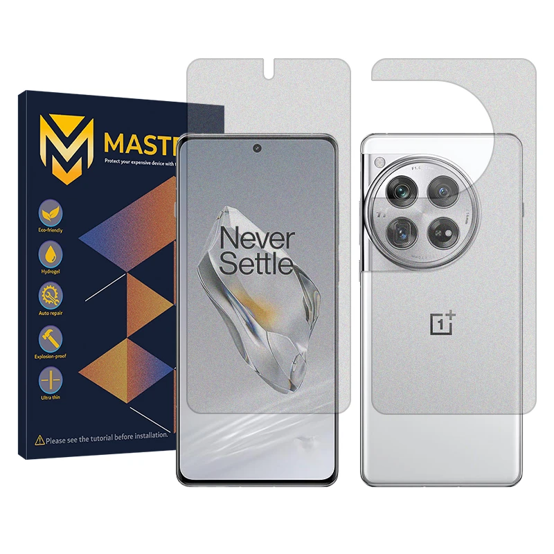 محافظ صفحه نمایش مات مستر مدل Resistant مناسب برای گوشی موبایل وان پلاس 12 به همراه محافظ پشت گوشی