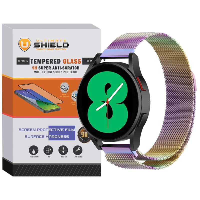 بند آلتیمیت شیلد مدل Milanese مناسب برای ساعت هوشمند سامسونگ Galaxy Watch 4 40mm / watch 4 42mm / watch 4 44mm / watch 4 46mm