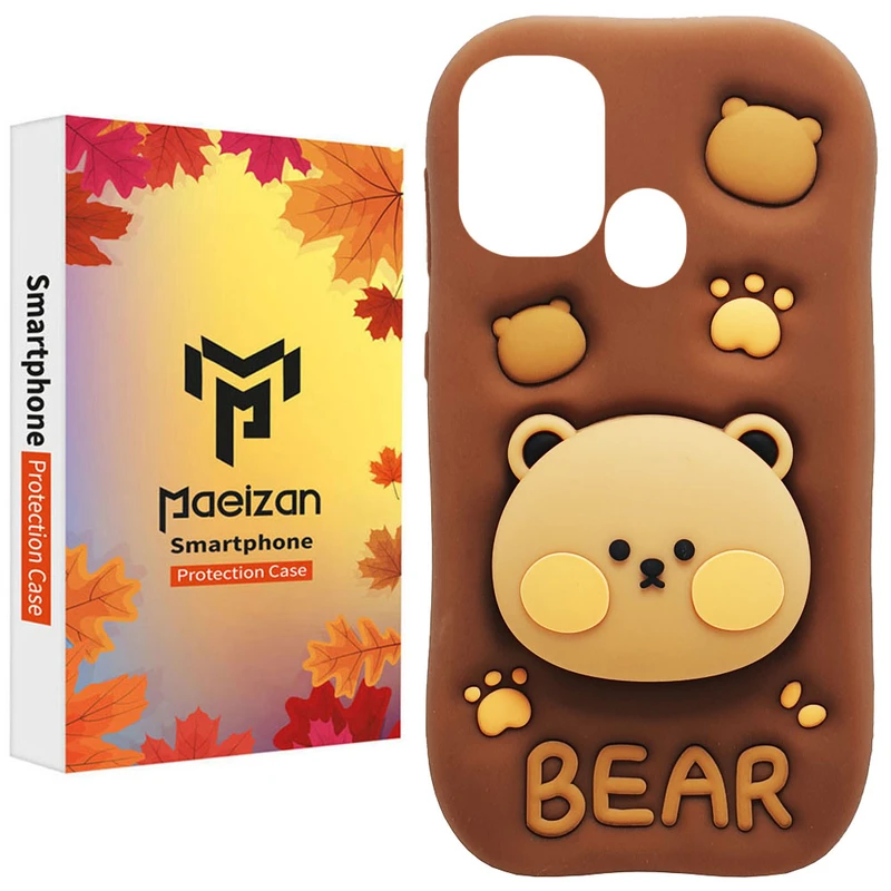 کاور پاییزان مدل bear استندشو طرح لاکچری مناسب برای گوشی موبایل سامسونگ Galaxy A21s