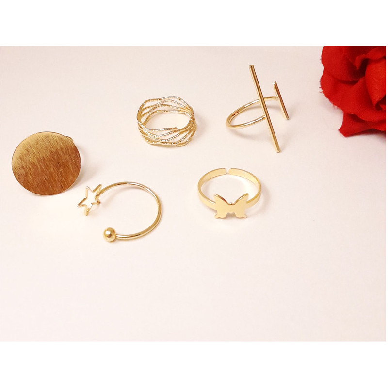 انگشتر زنانه مدل Rns50 مجموعه 5 عددی