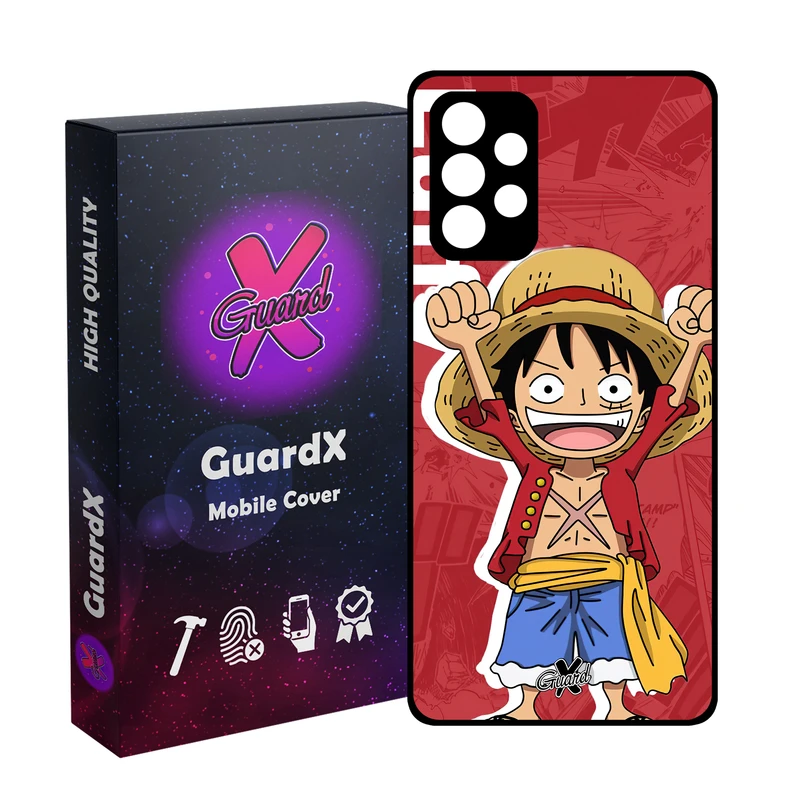 کاور گارد ایکس طرح One Piece Luffy Anime مدل Glass10470 مناسب برای گوشی موبایل سامسونگ Galaxy A32 4G