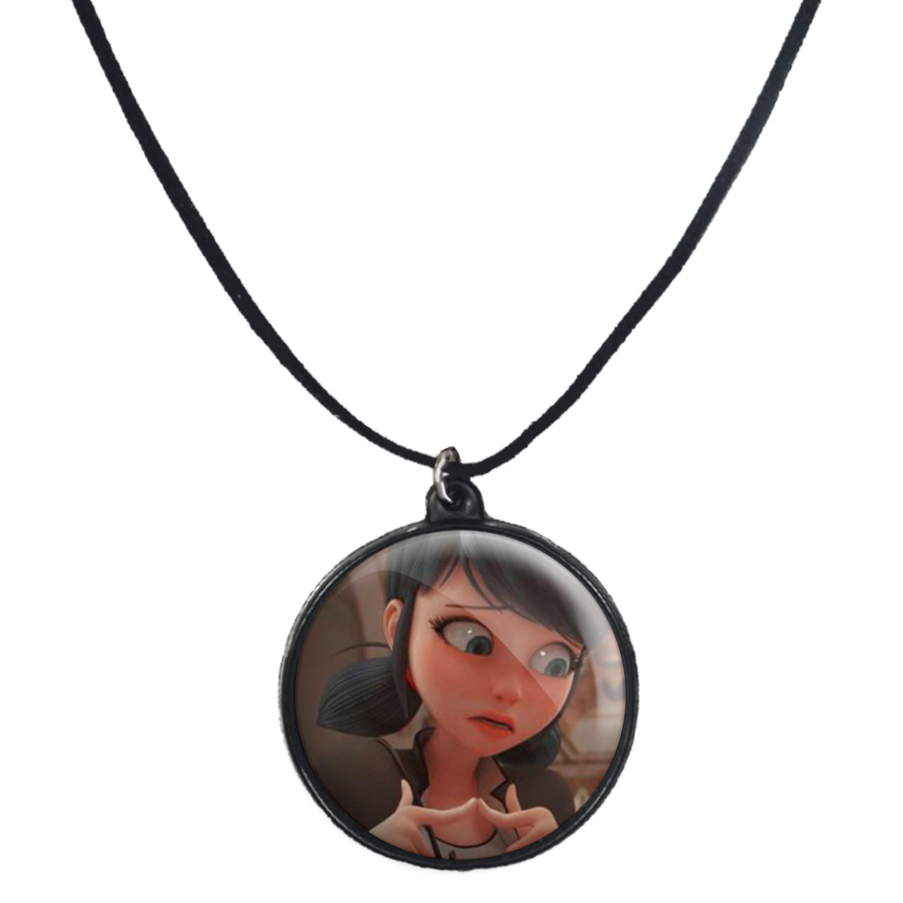 گردنبند پرمانه طرح کفشدوزکی کد pmb.1868 مدل دو طرفه