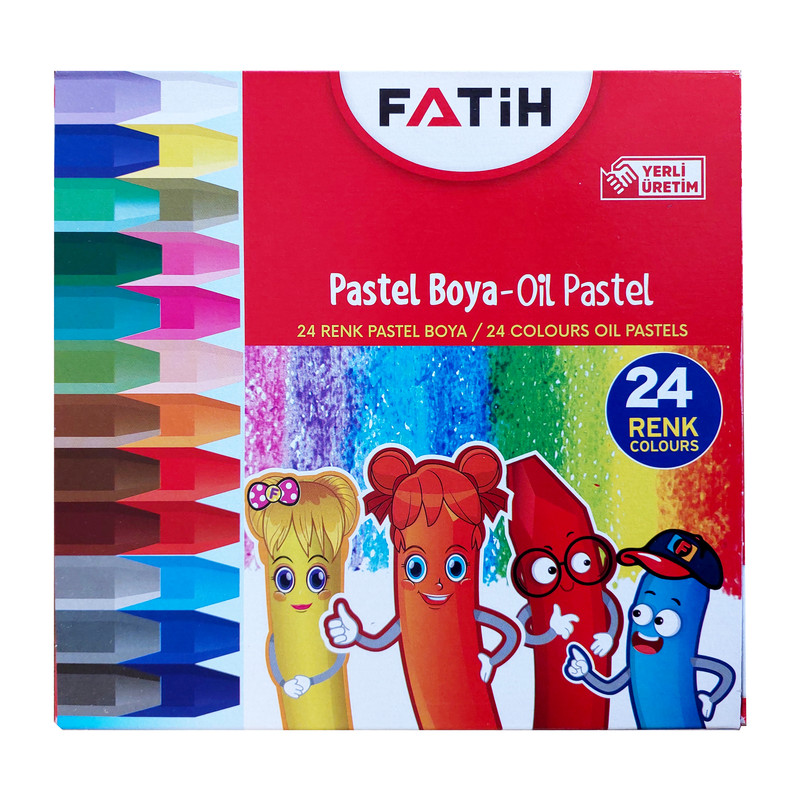 مداد شمعی 24 رنگ فاتح مدل  Oil Pastel