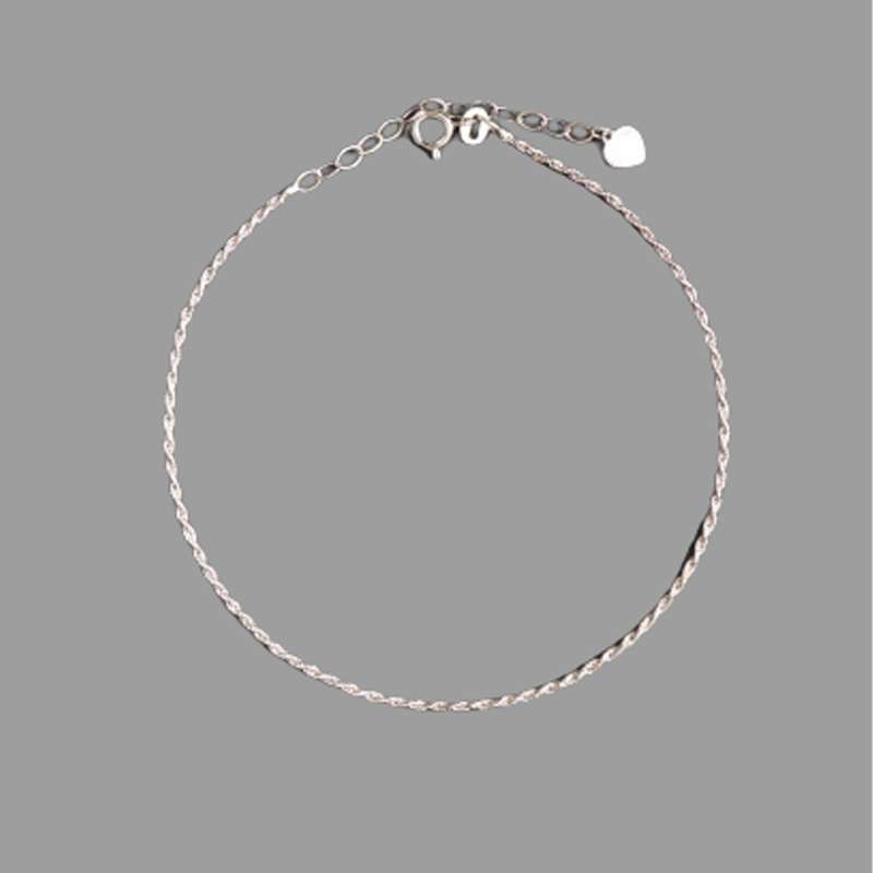 پابند نقره زنانه مدل طنابی