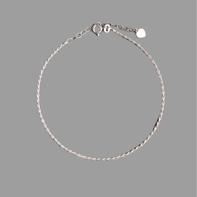 پابند نقره زنانه مدل طنابی