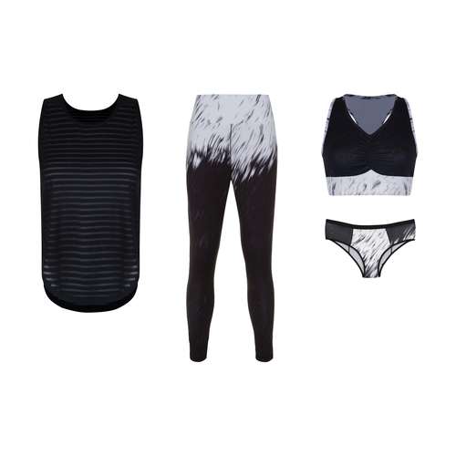 ست چهار تکه لباس ورزشی زنانه کد Mhr-13