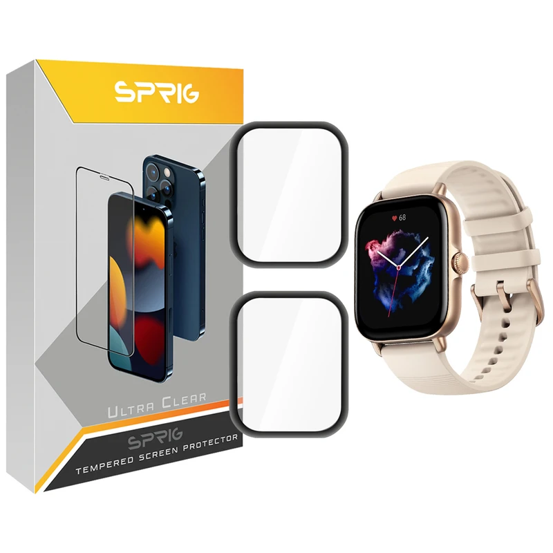 محافظ صفحه نمایش نانو اسپریگ مدل SPG مناسب برای ساعت هوشمند امیزفیت GTS 4 بسته دو عددی