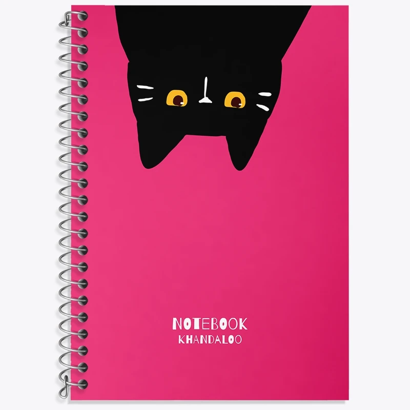 دفتر زبان 50 برگ خندالو مدل سه خط طرح گربه کیوت کد N1312