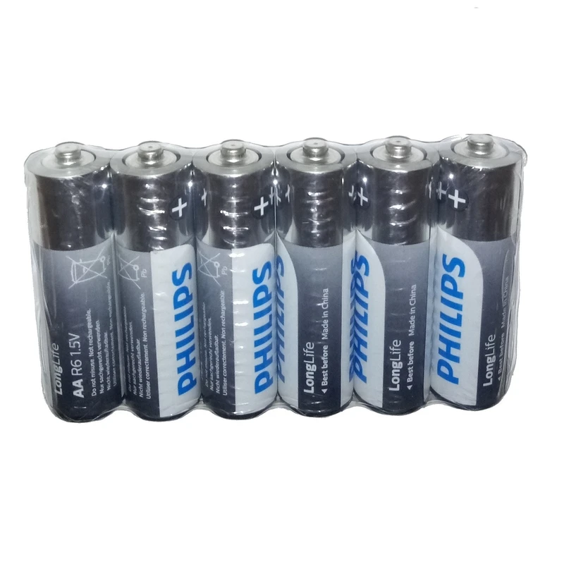 باتری قلمی فیلیپس مدل لانگ لایف LongLife بسته شش عدد