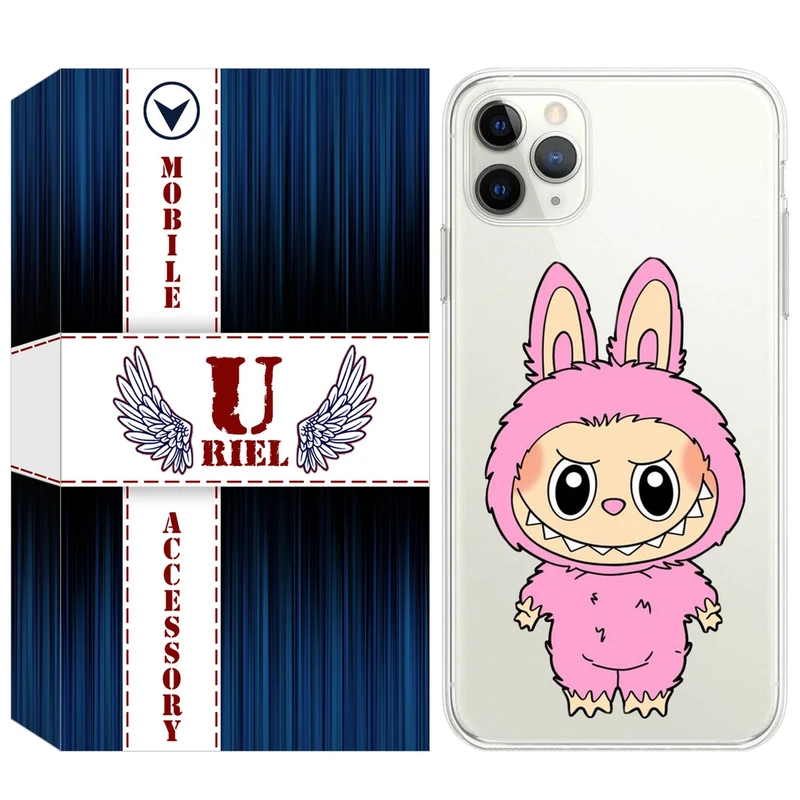 کاور یوریل قاب مدل Clear کد 129 طرح لبوبو Labubu مناسب برای گوشی موبایل اپل iPhone 11 Pro Max