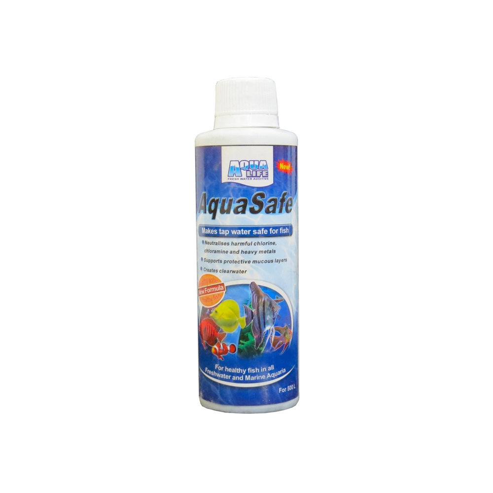 محلول آماده ساز آب آکواریوم آکوالایف مدل Aqua Safe حجم 250 میلی لیتر