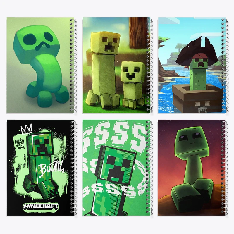 دفتر مشق 100 برگ خندالو طرح ماینکرفت (Minecraft) کد 578 مجموعه 6 عددی