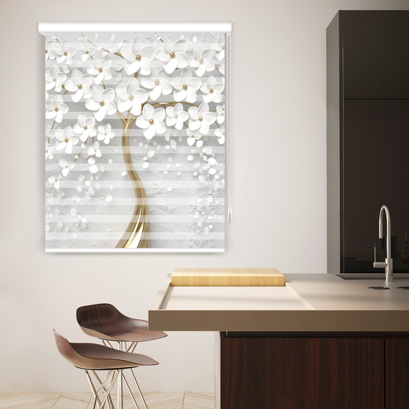 پرده زبرا مدل F-7474 سایز 125x150 سانتی متر