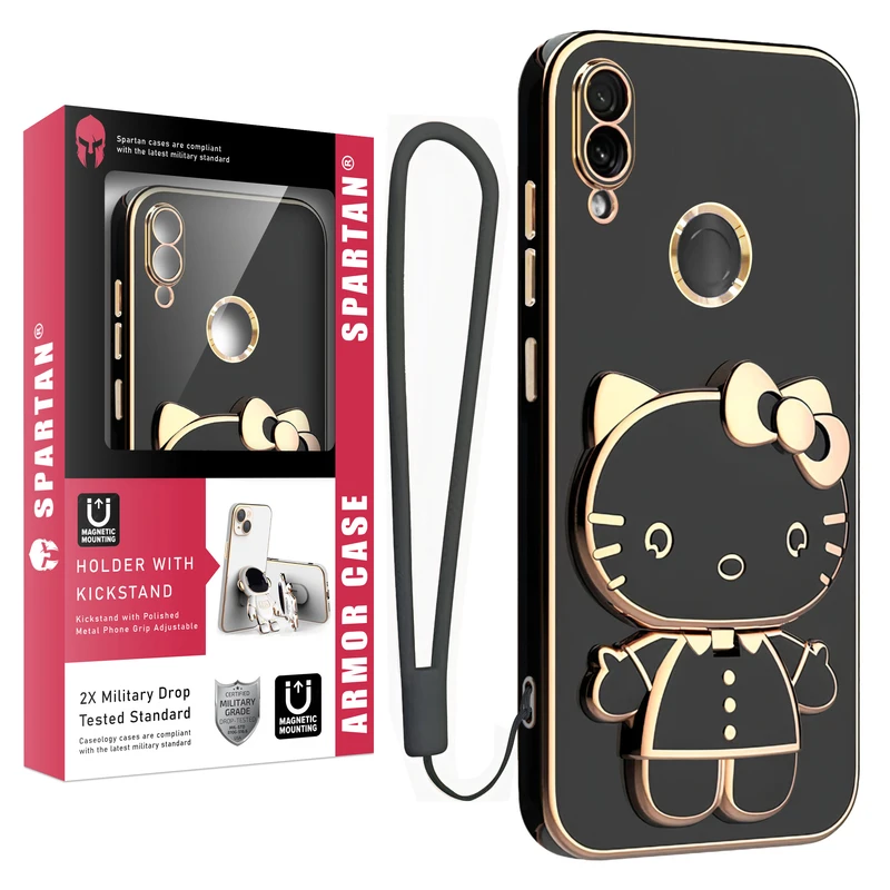کاور اسپارتان مدل Kitty مناسب برای گوشی موبایل سامسونگ Galaxy A10s به همراه بند نگهدارنده