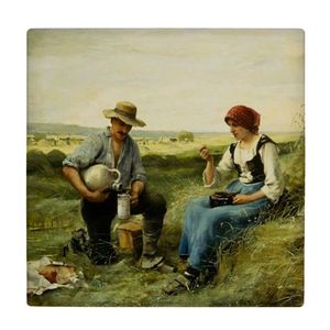 نقد و بررسی کاشی طرح نقاشی زن و مرد کشاورز کد wk1863 توسط خریداران