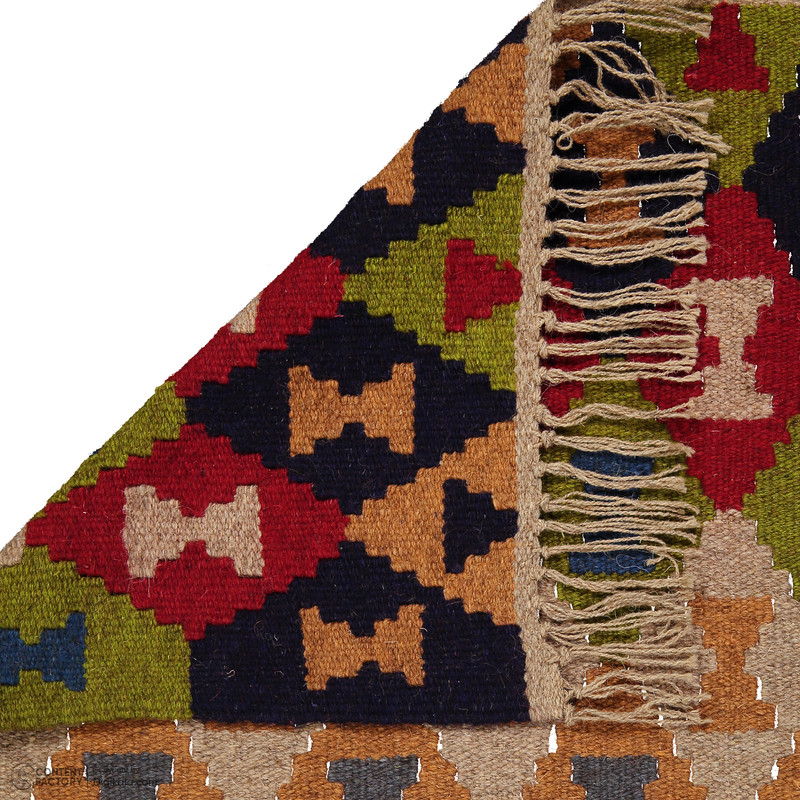 گلیم دستبافت یک متری مدل شنی کد 31