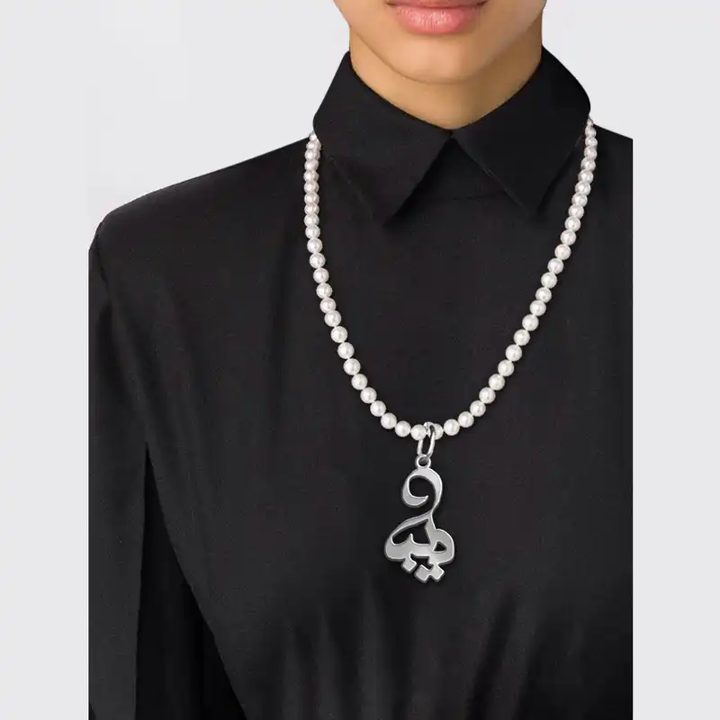 گردنبند نقره زنانه لیردا مدل اسم دیبا morv sss 76