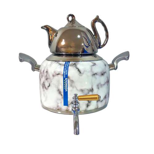 ست کتری و قوری مدل استیل طرح سنگی