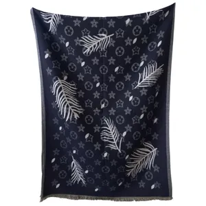 شال زنانه لویی ویتون مدل موهر زمستانی دورو