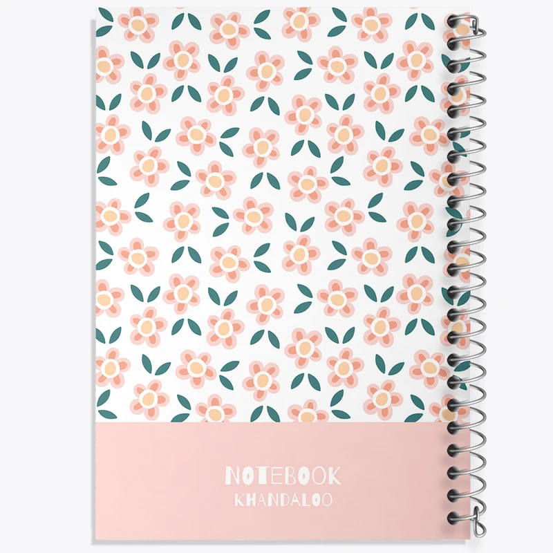دفتر مشق 50 برگ خندالو طرح گل گلی کد N1488