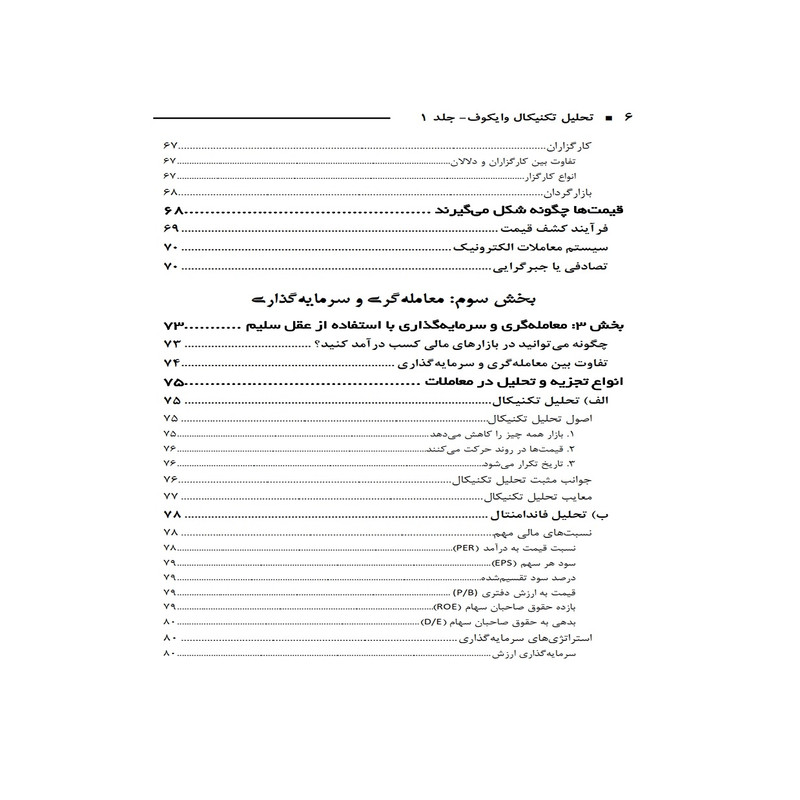 کتاب تحلیل تکنیکال وایکوف (1): سرمایه گذاری و معامله گری اثر روبن ویلاهر موسا چاوز انتشارات باوین
