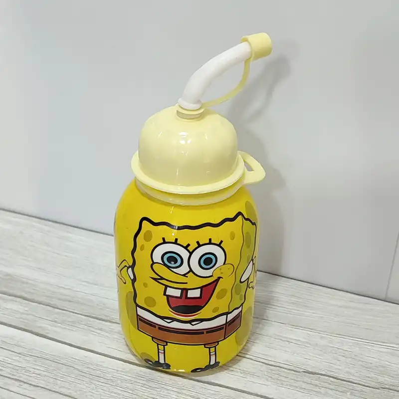 لیوان کودک مدل نی دار طرح باب اسفنجی کد 0002