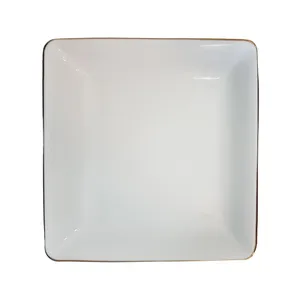 بشقاب خورشت خوری شرکت صنایع چینی تقدیس مدل فلت کد 55 بسته 3 عددی