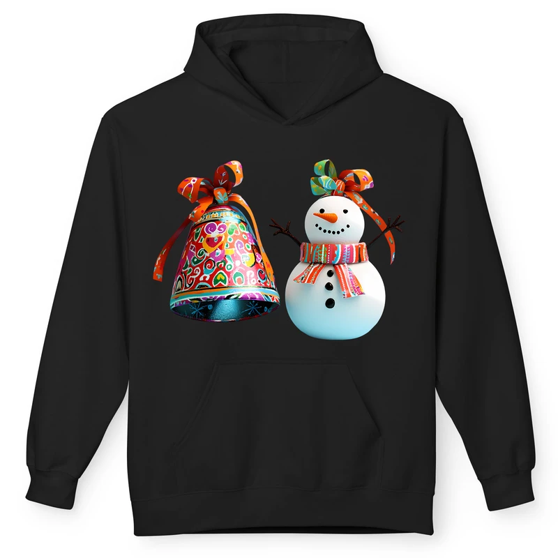 هودی مردانه پاد آفرین مدل کریسمس کد 67 طرح آدم برفی