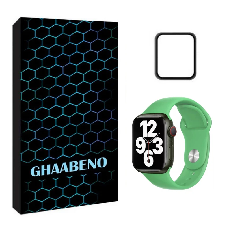 بند قاب نو مدل سیلیکونی مناسب برای اپل واچ سری 5 سایز 40 میلی متری به همراه محافظ صفحه نمایش