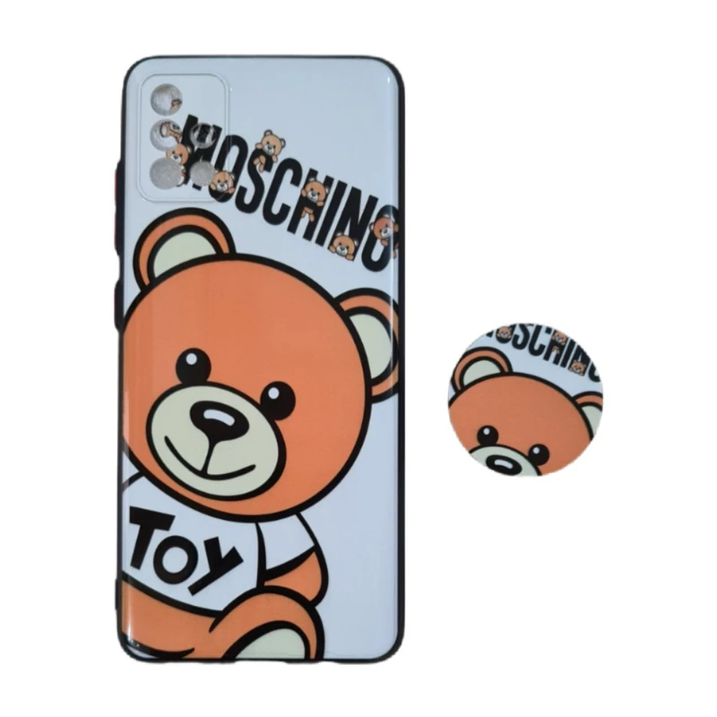 کاور طرح خرس کد 5140 مناسب برای گوشی موبایل سامسونگ Galaxy A51 به همراه پاپ سوکت