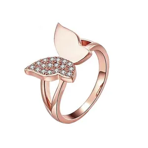 انگشتر طلا 18 عیار زنانه آراقیراتیس طرح پروانه کد Ara0121