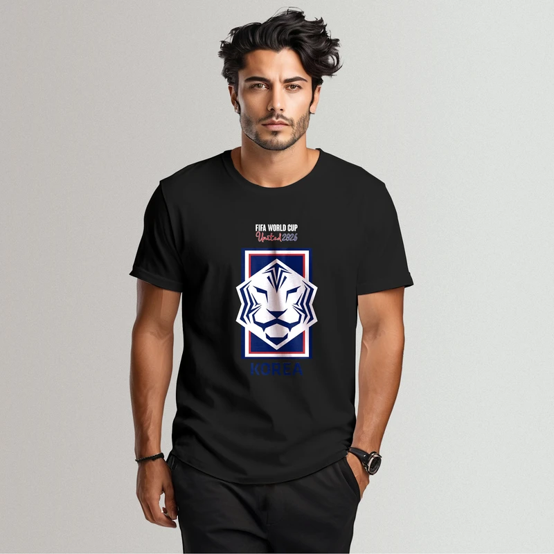 تی شرت آستین کوتاه مردانه مدل جام جهانی 2026 طرح تیم کره
