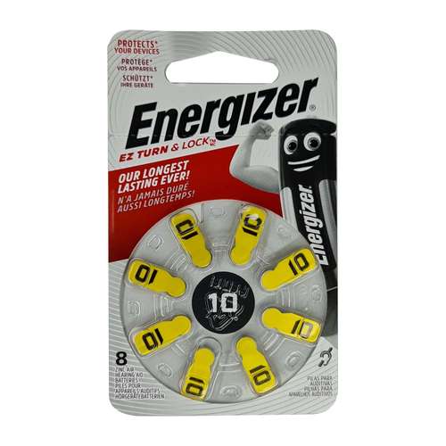 باتری سمعک انرجایزر مدل EN-10 بسته هشت عددی