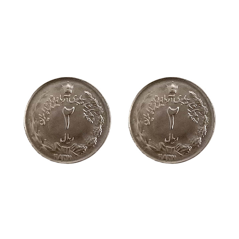 سکه تزئینی مدل 2 ریال کد CP-13 بسته 2 عددی
