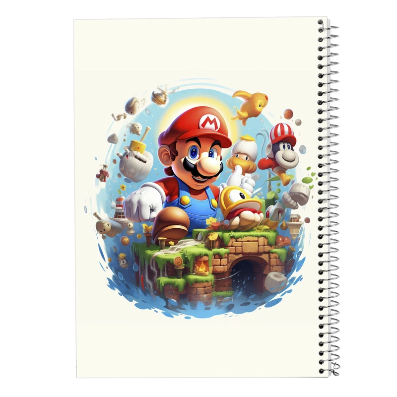 دفتر مشق 50 برگ مدوپد مدل سوپرماریو super mario کد DF2801