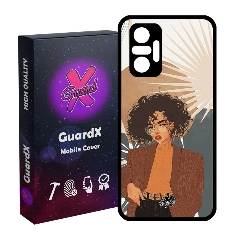 کاور گارد ایکس طرح Girl مدل Glass10369 مناسب برای گوشی موبایل شیائومی Redmi Note 10 Pro / Note 10 Pro Max