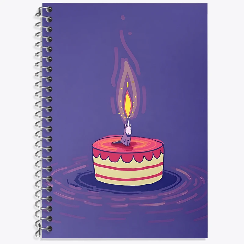 دفتر لغت 50 برگ خندالو طرح کیک اسب تک شاخ کد N4554