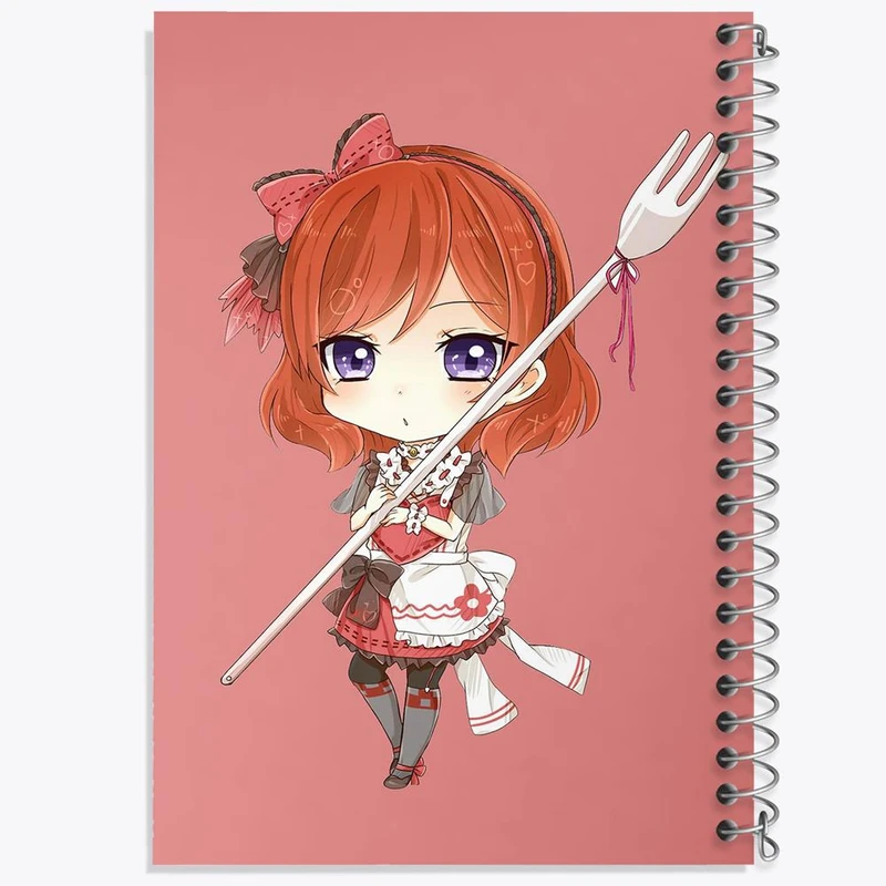 دفتر شطرنجی 50 برگ خندالو طرح ماکی انیمه لاو لایو Love Live کد 18275