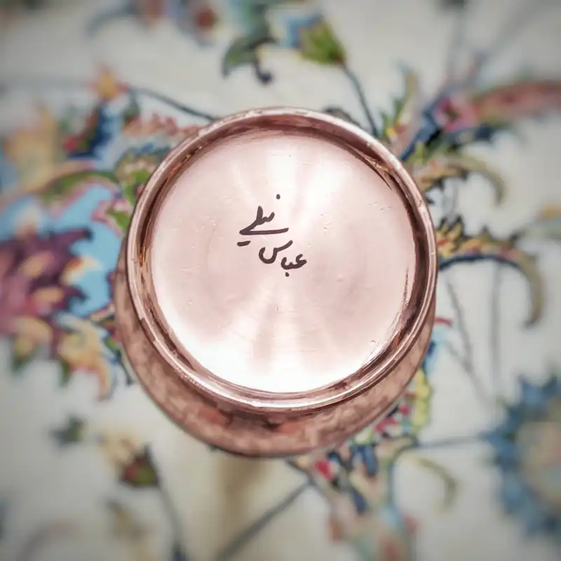 گلدان مسی مدل الماس تراش کد 1601