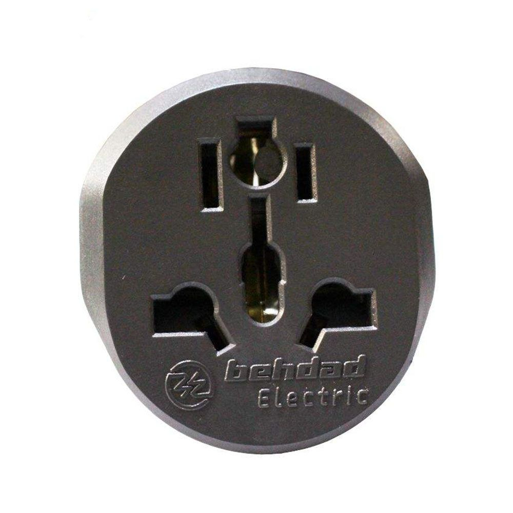 دوشاخه تبدیل برق 3 به 2 بهداد الکتریک مدل 16 آمپر بسته 4 عددی