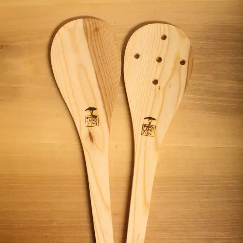قاشق چوبی وودلندزون مدل وایکینگ مجموعه 2 عددی