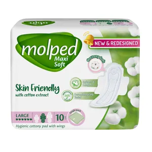 نوار بهداشتی بالدار ضخیم مولپد مدل Maxi Soft Single Pack سایز بزرگ بسته 10 عددی