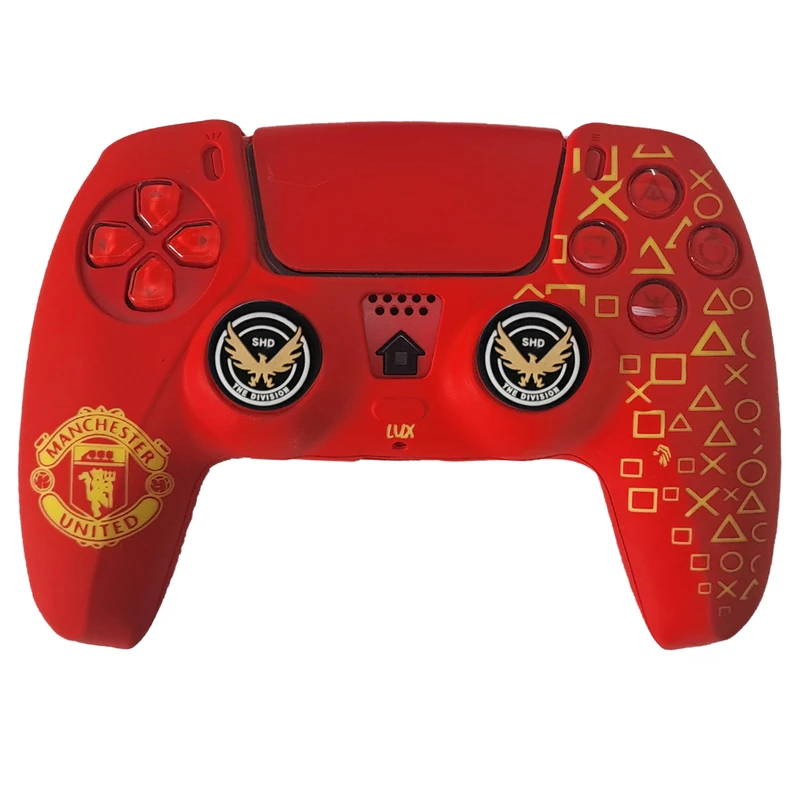 محافظ دسته بازی پلی استیشن 5 طرح منچستر یونایتد مدل Manchester PS5479 به همراه روکش آنالوگ